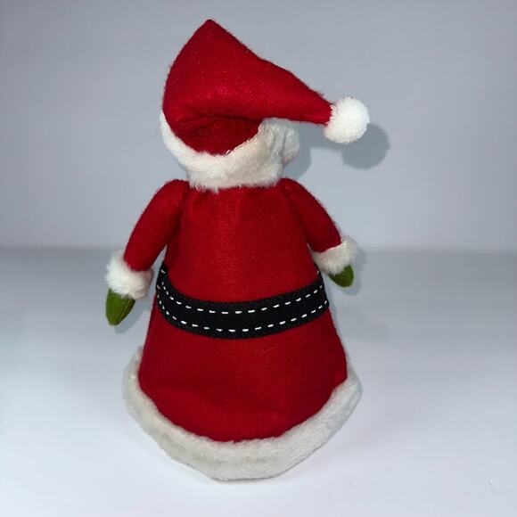 Pottery Barn Felted Santa Tree Topper Christmas Holiday 12" Classic Whimsical - Picture 5 of 12